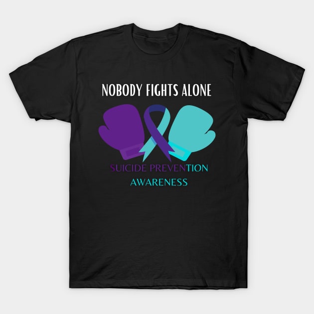 Nobody fights alone suicide prevention awareness T-Shirt by GP SHOP